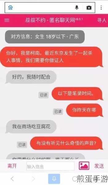 聊天入口在哪里叔叔不约匿名聊天官方网址,引发网友热议的神秘社交平台