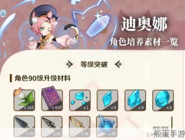 原神攻略,迪奥娜突破材料览究竟需要哪些材料呢,迪奥娜突破秘籍大公开