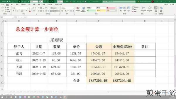Excel高手秘籍,快速计算双表格同名数据之和
