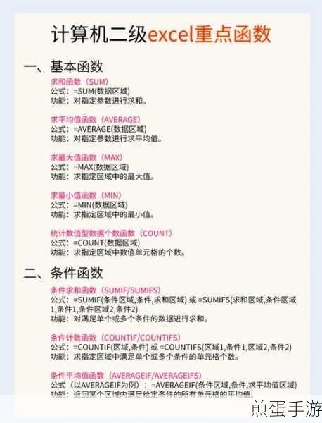Excel小技巧大揭秘，手游玩家必学的SUM函数攻略