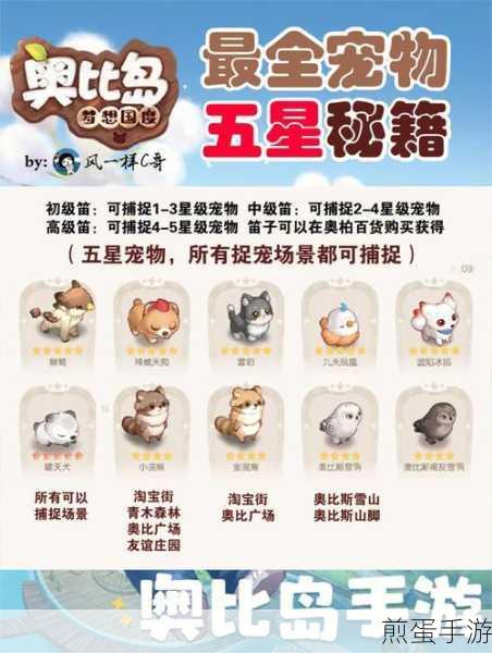 奥比岛手游一星宠物都有哪些一星宠物大全分享，热门手游宠物探秘
