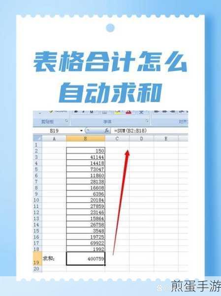 Excel表格不同行求和快捷键，助你高效玩转数据