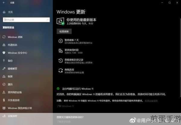 Windows 11电源状态全解析,手游玩家必备技巧