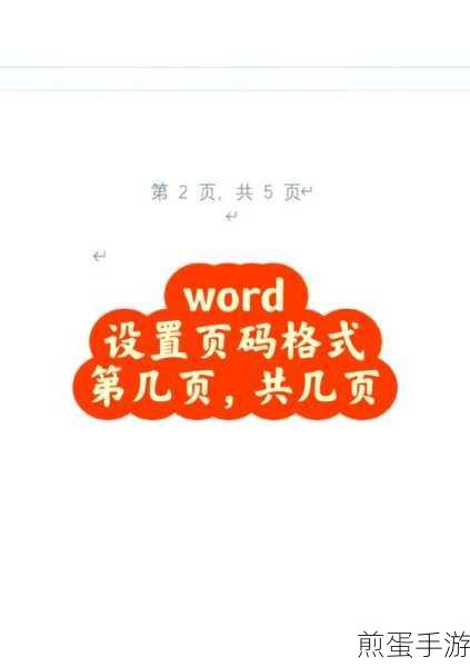 Word页码格式设置，手游编辑的实用指南