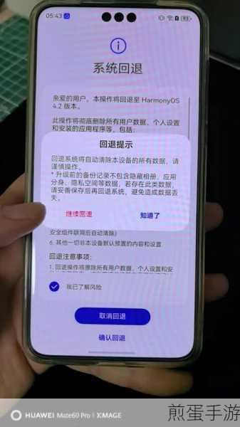 纯血鸿蒙回退教程,轻松退回之前版本
