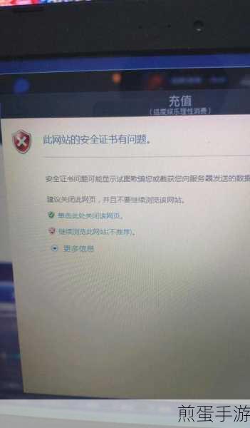 电脑安全警报!手游玩家如何应对安全证书问题