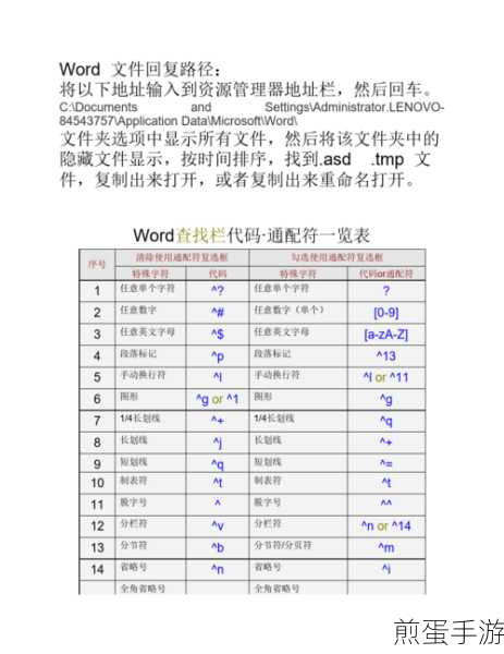 Word高手秘籍，手游玩家必学的通配符查找替换术