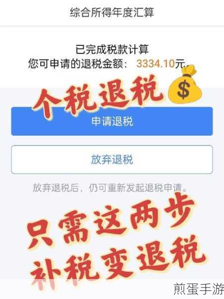 个税退税显示0,手游玩家如何巧妙应对?