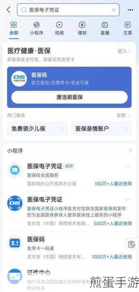 支付宝电子医保,游戏玩家的健康守护神
