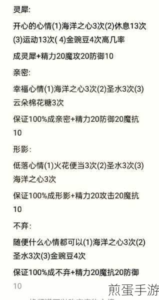 洛克王国世界亲密度配方全揭秘