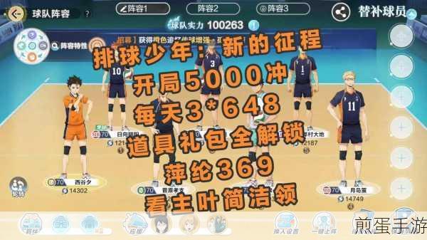 排球少年新的征程新手池角色选择全攻略