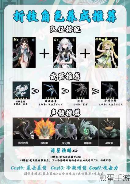 鸣潮世界探索新章，折枝角色深度培养与配队策略