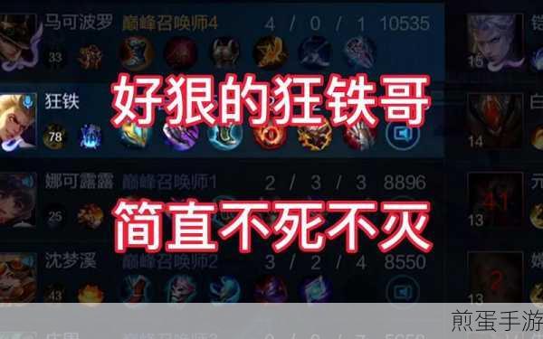 王者荣耀2024，狂铁最强六神装搭配全攻略